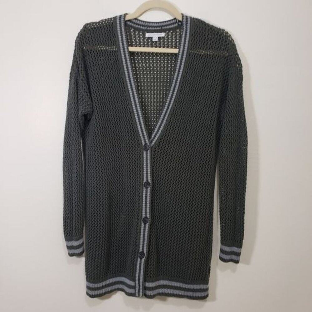 American Eagle Outfitters open‎ knit varsity style button front sweater size S